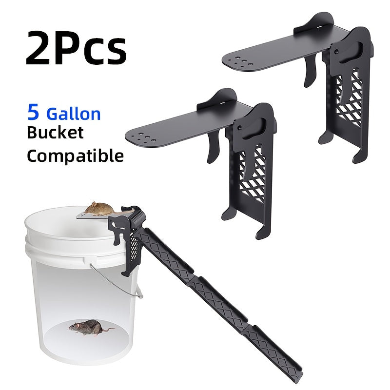 2pcs, Bucket Lid Mouse Rat Trap, Reusable Humane Mouse Trap, 5 Gallon Bucket Compatible, Flip and Slide, Mini Flip N Slide, Durable, Rat Traps for House Walk The Plank Auto Reset Rat Traps Outdoors, Humane, Catch and Release