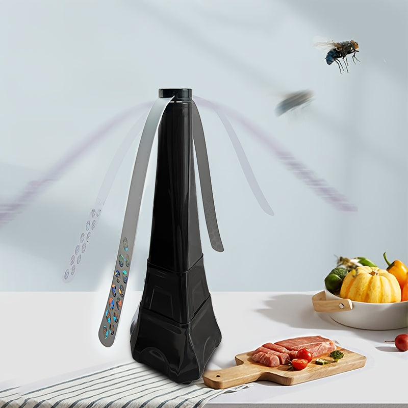 4Pcs, Fly Swatter Fan for Outside or Inside Meal, Picnic Fan for Table Use, Fly Repellent Fan Outdoor Indoor Keep Flies Away, Fly Fans for Tables, Barbeque, Events, Picnic, Party, Restaurant and Kitchen, Battery Operated Food Spinning Fan