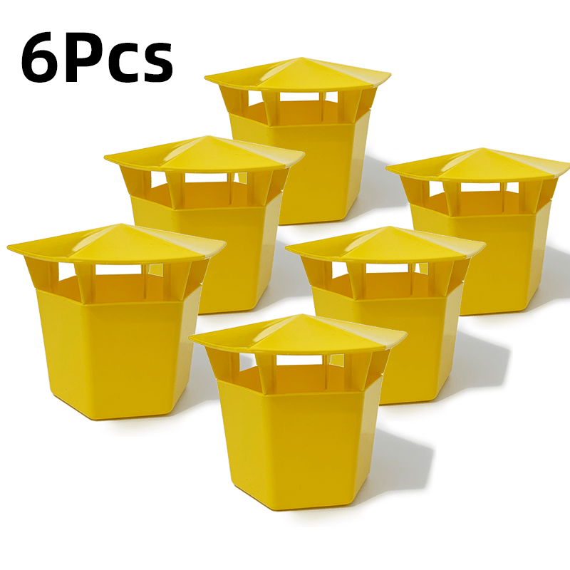 6 Pcs, Beer Slug & Snail Traps, Snail Trap Catcher Tool, New Reusable Plastic Snail Trapper, Slug Plastic Box, Slug Traps for Garden, Plastic Snail Trapper for Vegetable Garden Farm Decor