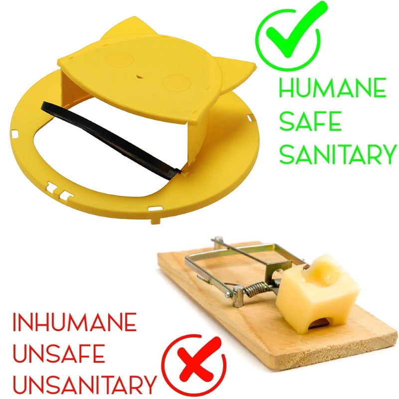4pc, Mouse Trap Bucket, Mouse Traps Indoor for Home, Multi, Catch, Auto, Reset, Humane or Lethal Rat Trap, ABS Material, 5 Gallon Bucket Compatible, Reusable Bucket Lid Rat Traps Indoor Outdoor, Mouse Catching Tool