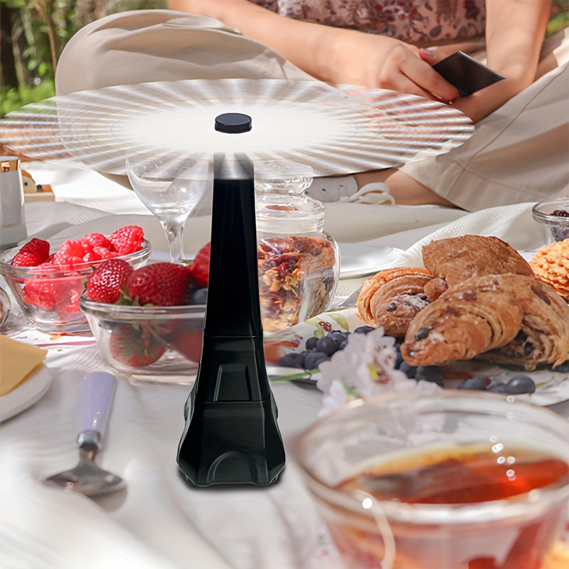 4Pcs, Fly Swatter Fan for Outside or Inside Meal, Picnic Fan for Table Use, Fly Repellent Fan Outdoor Indoor Keep Flies Away, Fly Fans for Tables, Barbeque, Events, Picnic, Party, Restaurant and Kitchen, Battery Operated Food Spinning Fan