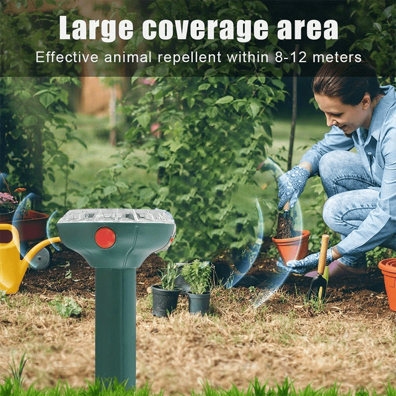 4Pcs, Mole Repellent Solar Powered 4 Pack, Snake Vole Repellent Outdoor, Gopher Repellent Soundwave technology Solar Powered for Lawn Garden, Sonic Mole Spikes, Get Rid of Moles Groundhog Chipmunk Repellent